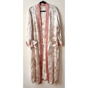 Bonsoir Of London 100% Silk Women's Long Robe